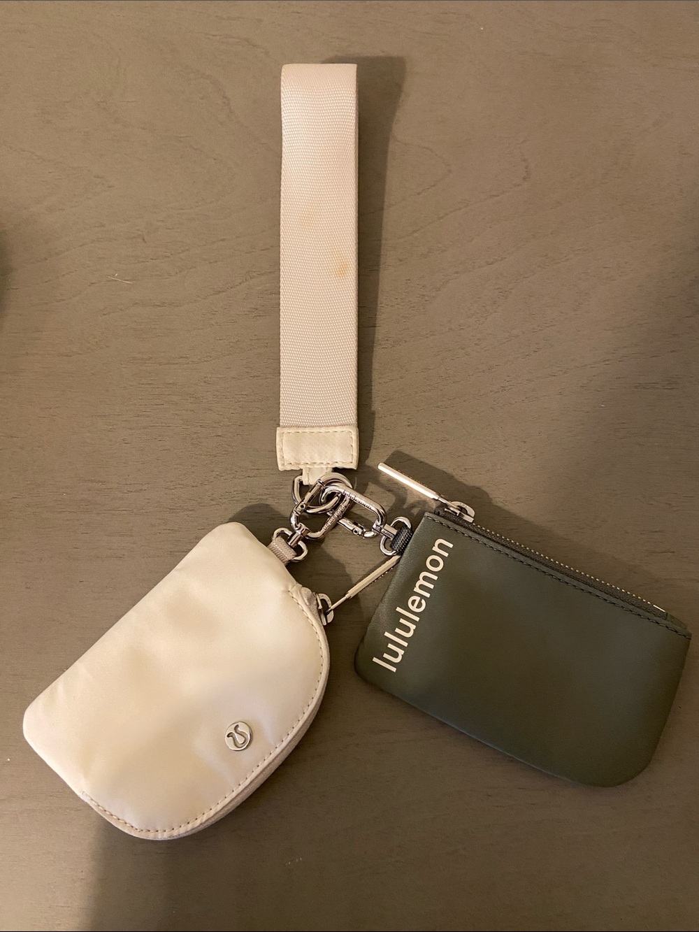 lululemon athletica Small Wristlet Duo in White and Olive